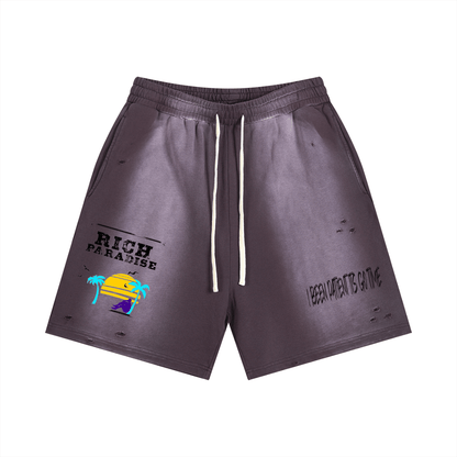 Sun Fade Distressed Shorts