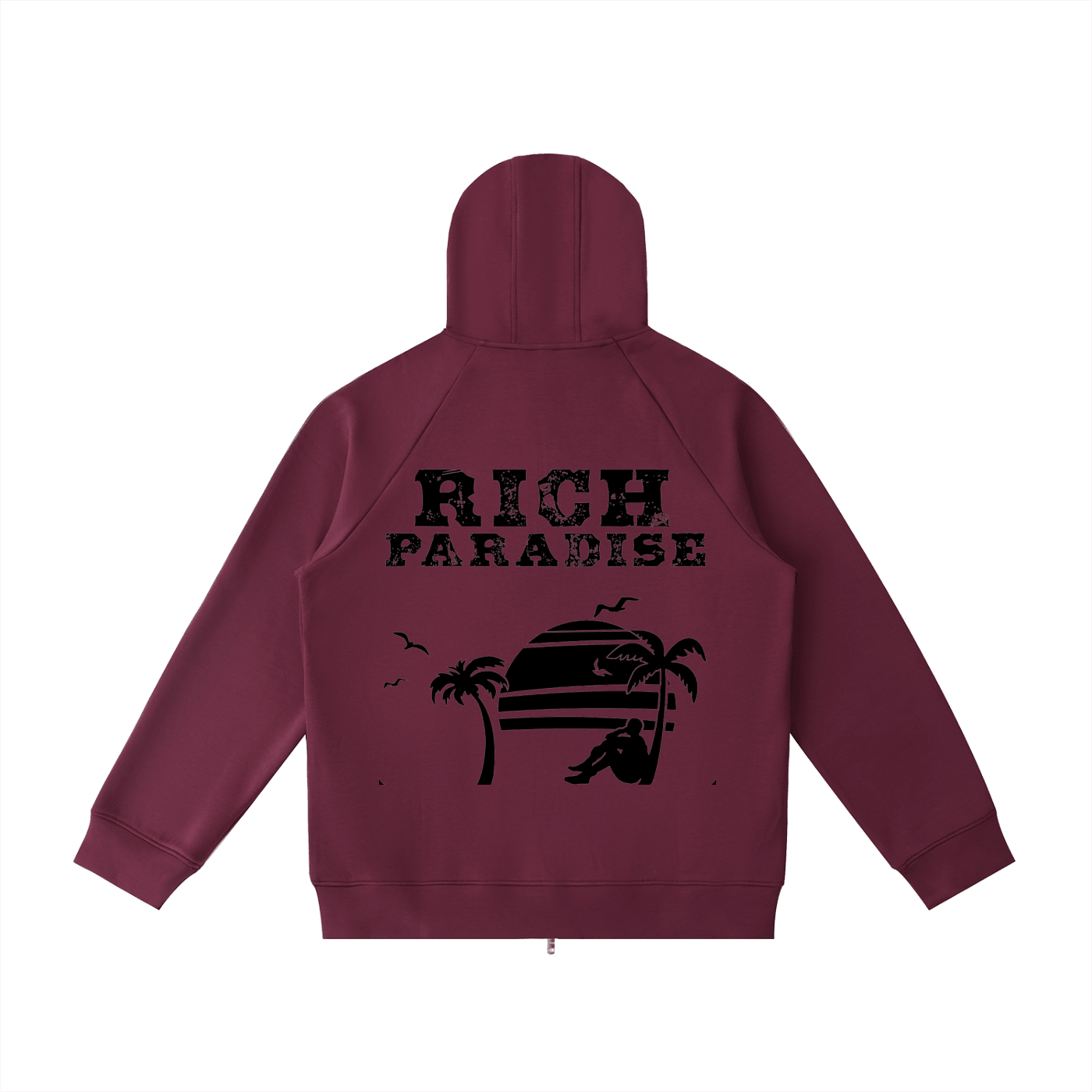 Heavyweight Raglan Sleeve Zip Hoodie