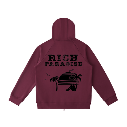 Heavyweight Raglan Sleeve Zip Hoodie