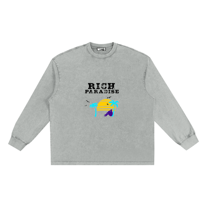 Snow Washed Frayed Edge T-Shirt