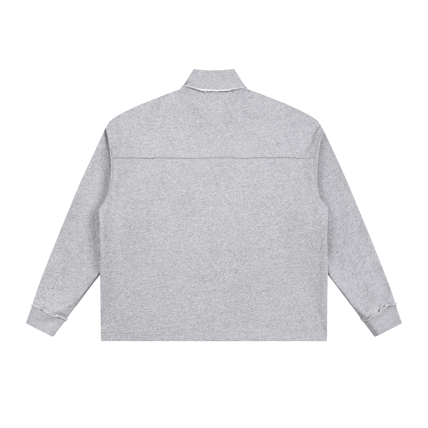 Half-Zip Rolled Edge Fleece Sweatshirt