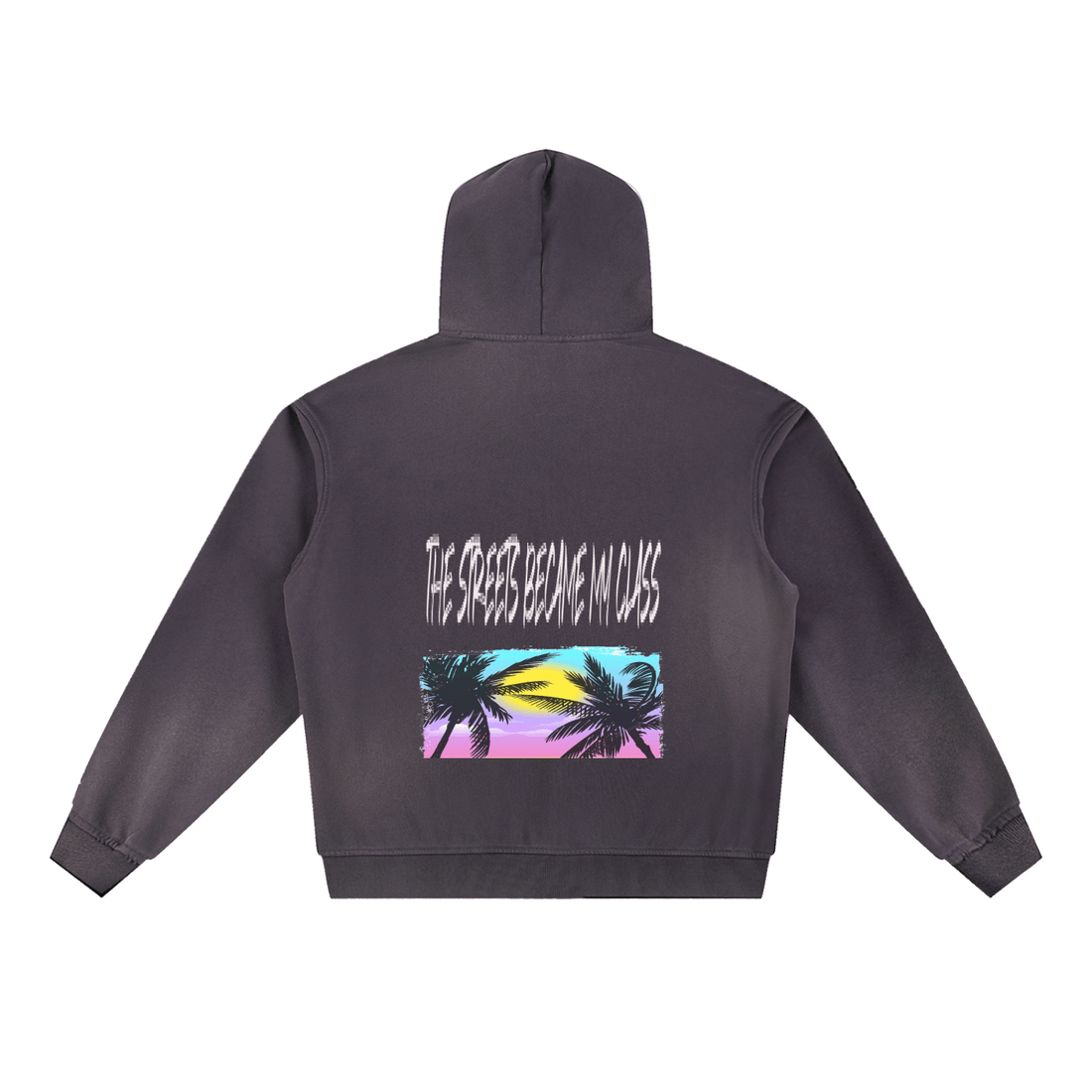 Sun Fade Frayed Fleece Hoodie