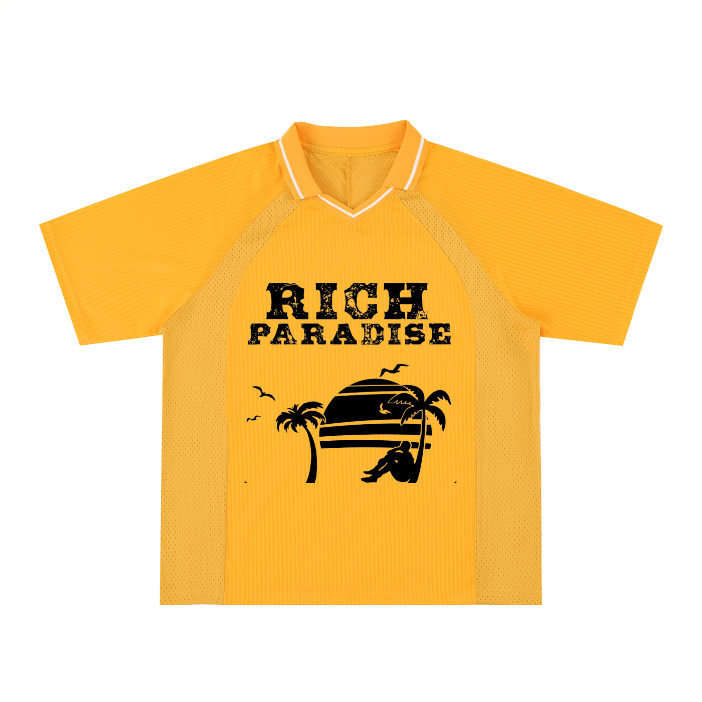 Striped V-Neck Soccer Jersey