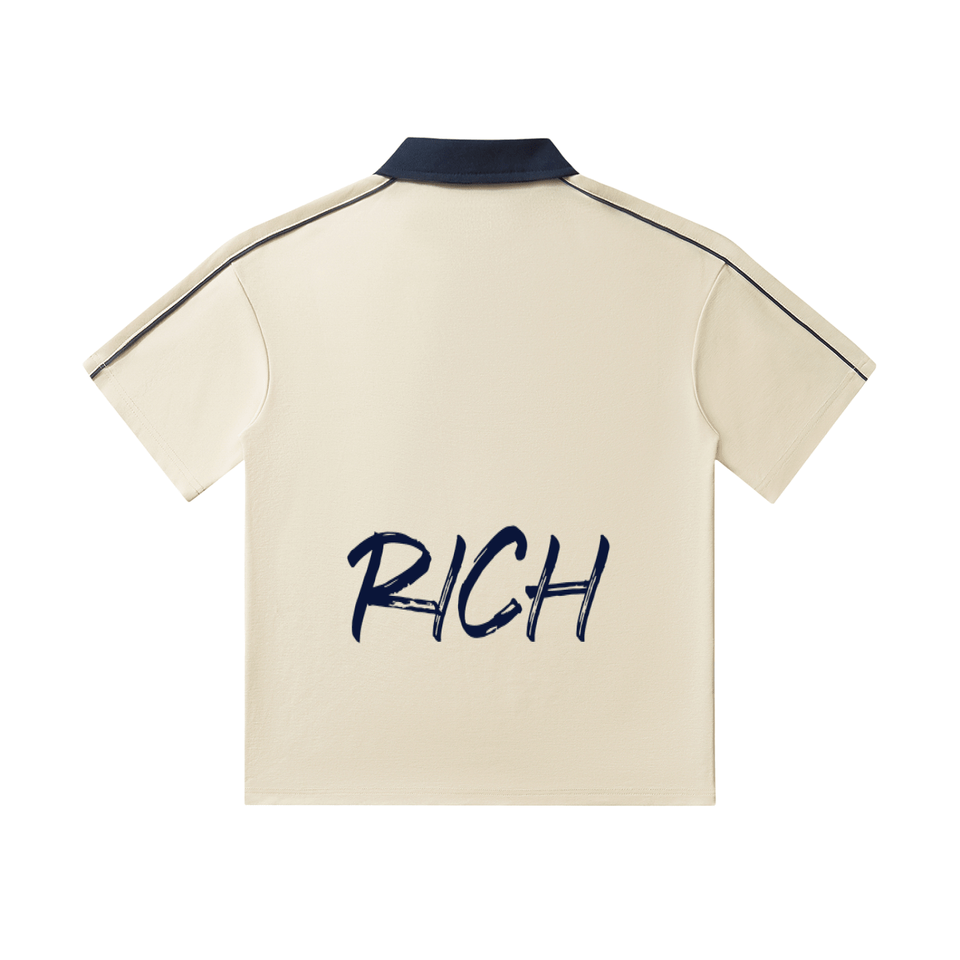 Contrast Collar Short-Sleeve Polo Shirt