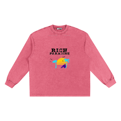 Snow Washed Frayed Edge T-Shirt