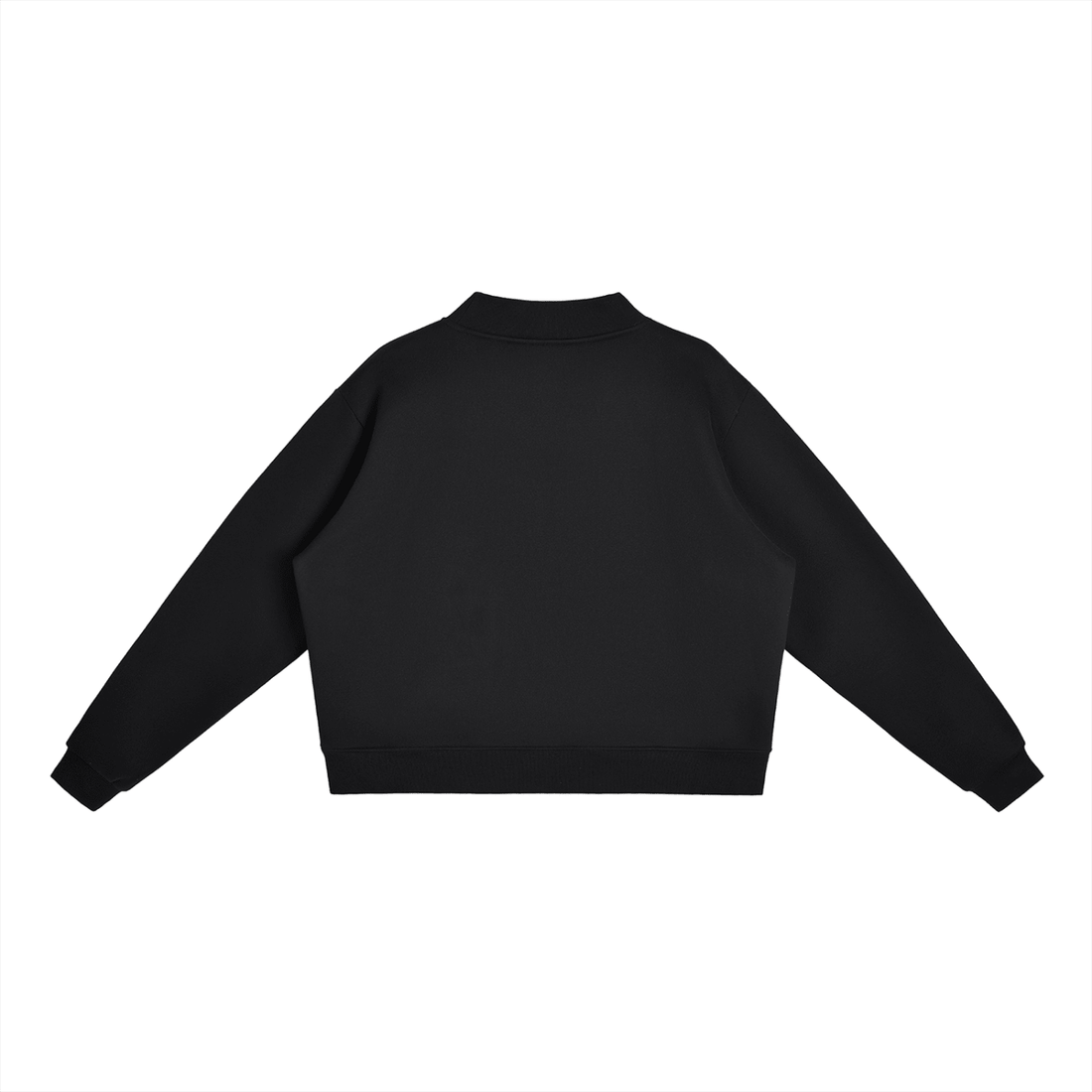 Essential Fleece Mock-Neck Crew Sweatshirt