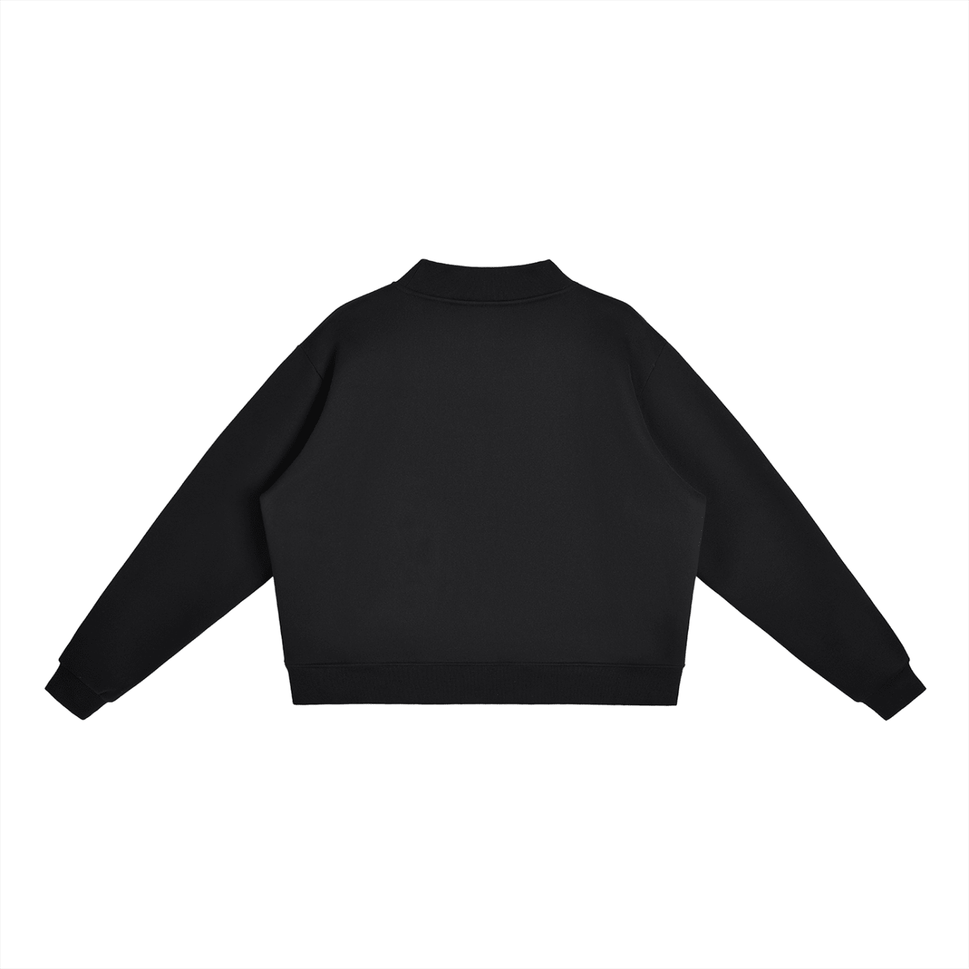 Essential Fleece Mock-Neck Crew Sweatshirt