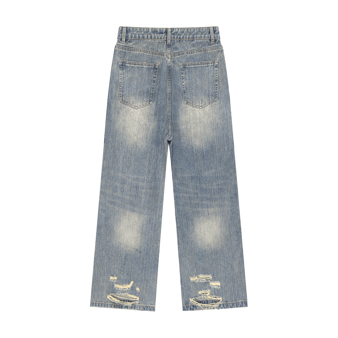 Vintage Wash Distressed Denim Jeans
