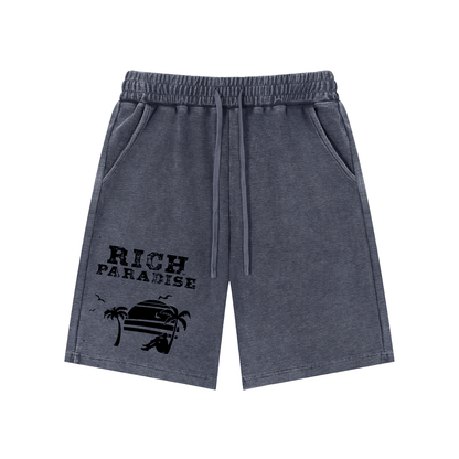 Mineral Wash Waffle Knit Shorts