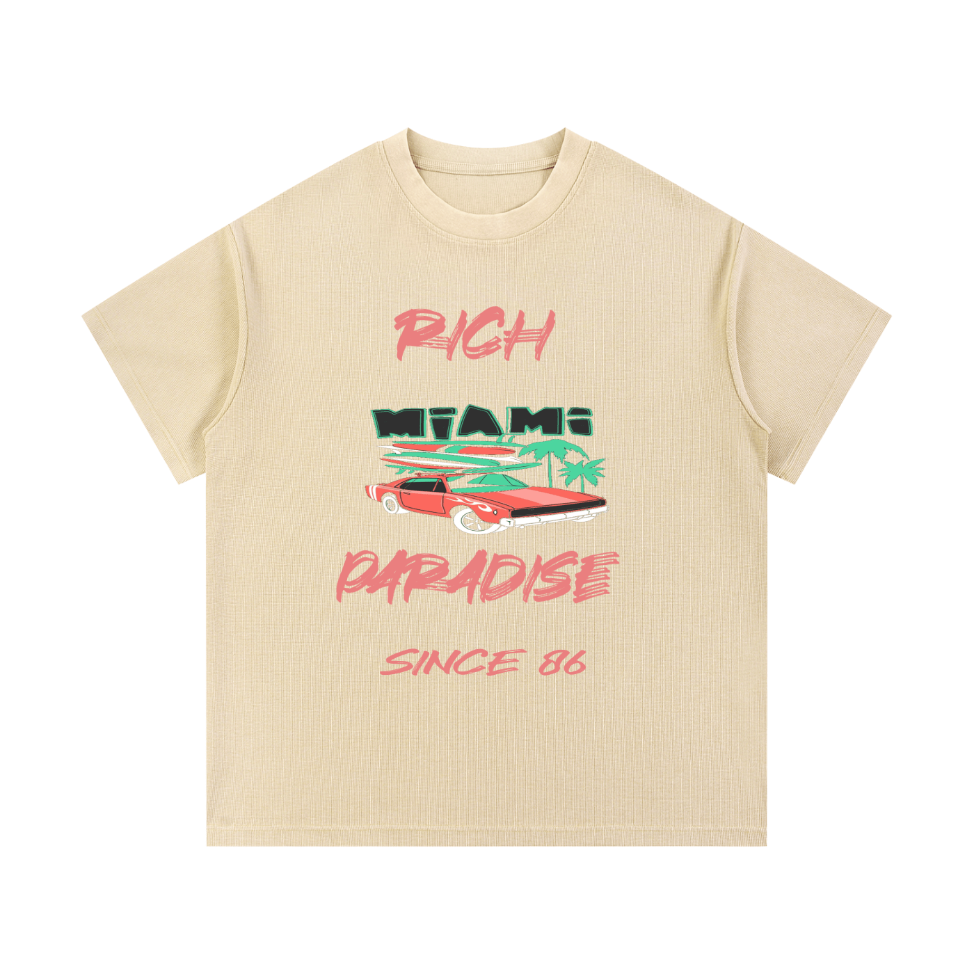 Mineral Wash Waffle Knit T-Shirt