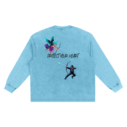 Snow Washed Frayed Edge T-Shirt