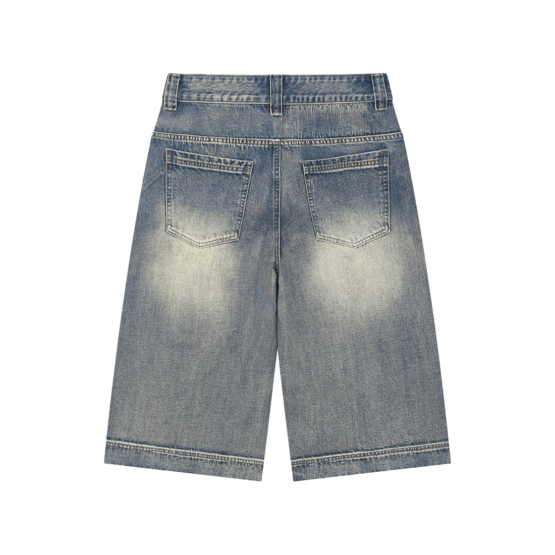 Vintage Wash Baggy Denim Shorts