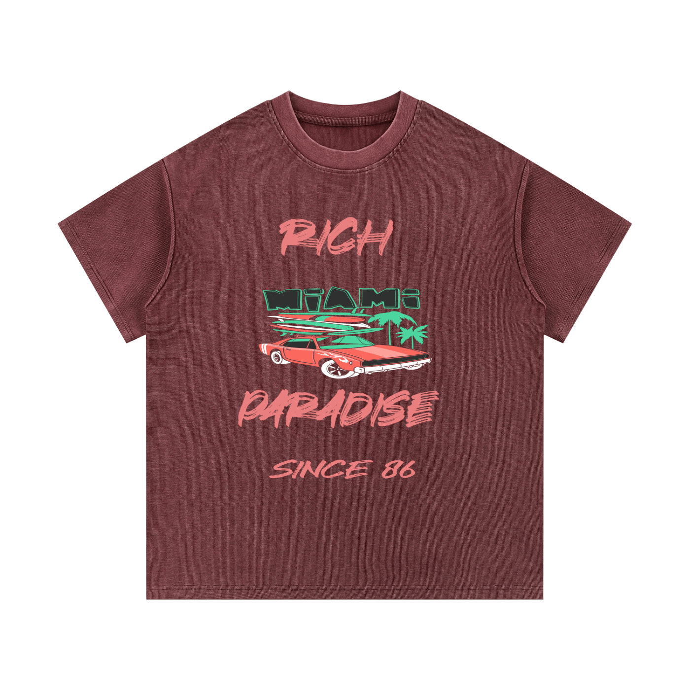 Mineral Wash Waffle Knit T-Shirt