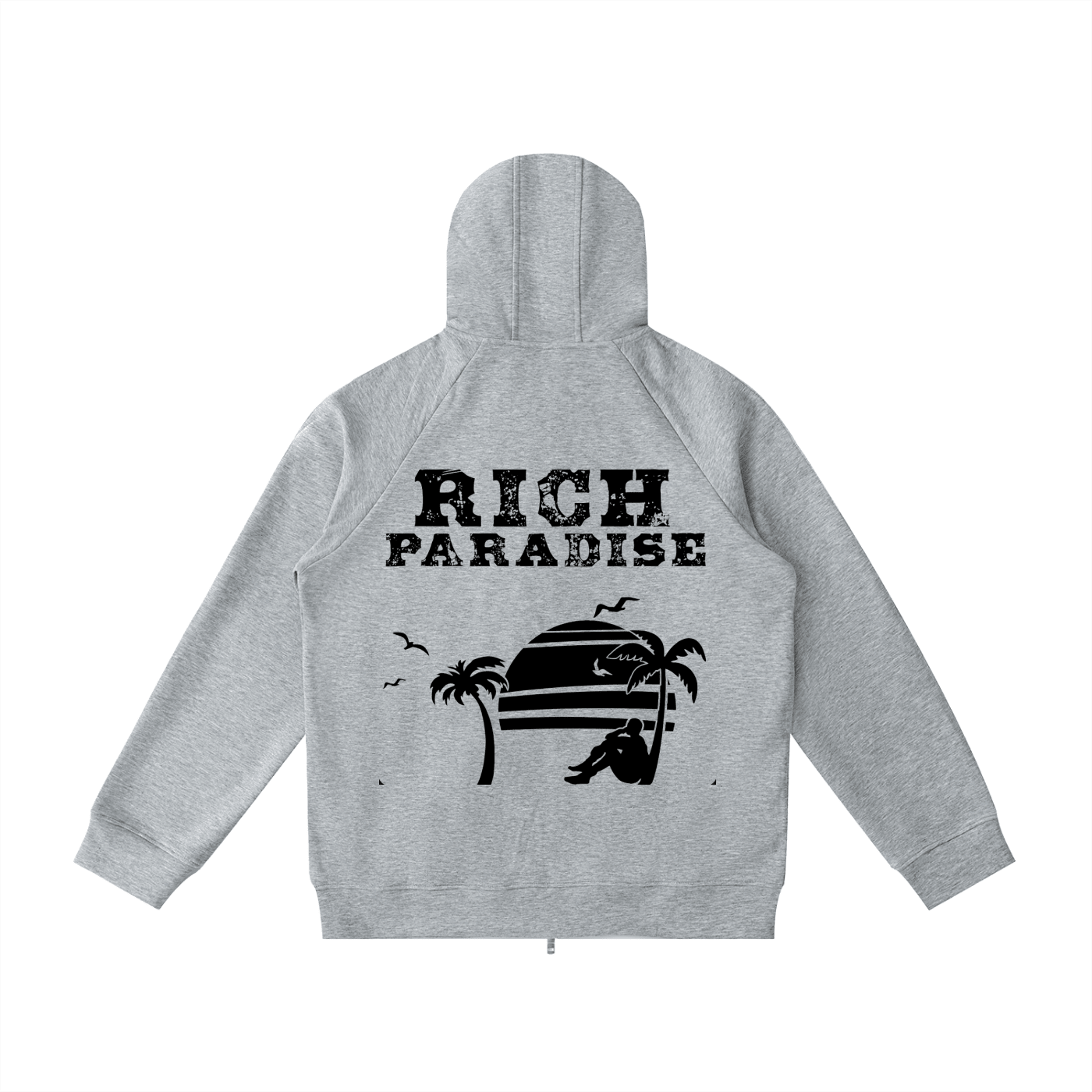 Heavyweight Raglan Sleeve Zip Hoodie