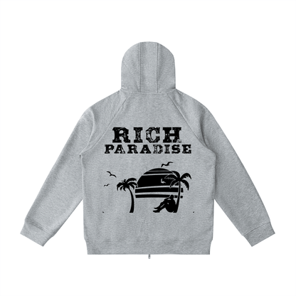 Heavyweight Raglan Sleeve Zip Hoodie