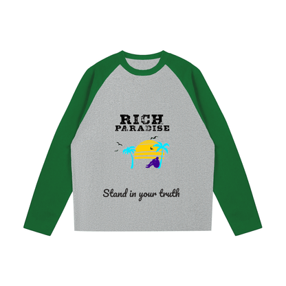 Color-Blocked Raglan Long-Sleeve T-Shirt