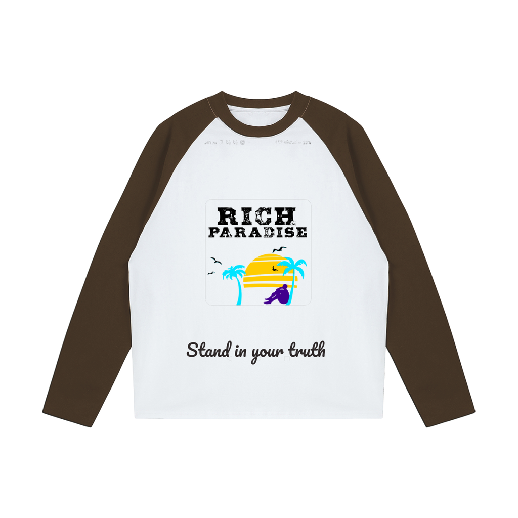 Color-Blocked Raglan Long-Sleeve T-Shirt