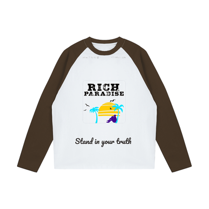 Color-Blocked Raglan Long-Sleeve T-Shirt