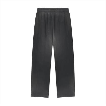 Sun Fade Raw Edge Straight-Leg Sweatpants