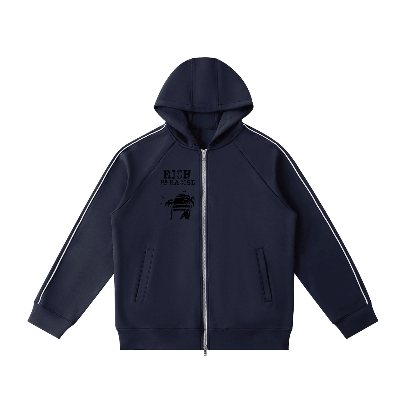 Heavyweight Raglan Sleeve Zip Hoodie