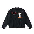 Rich Paradise Essential Zip-Up Fleeced Varsity Jacket
