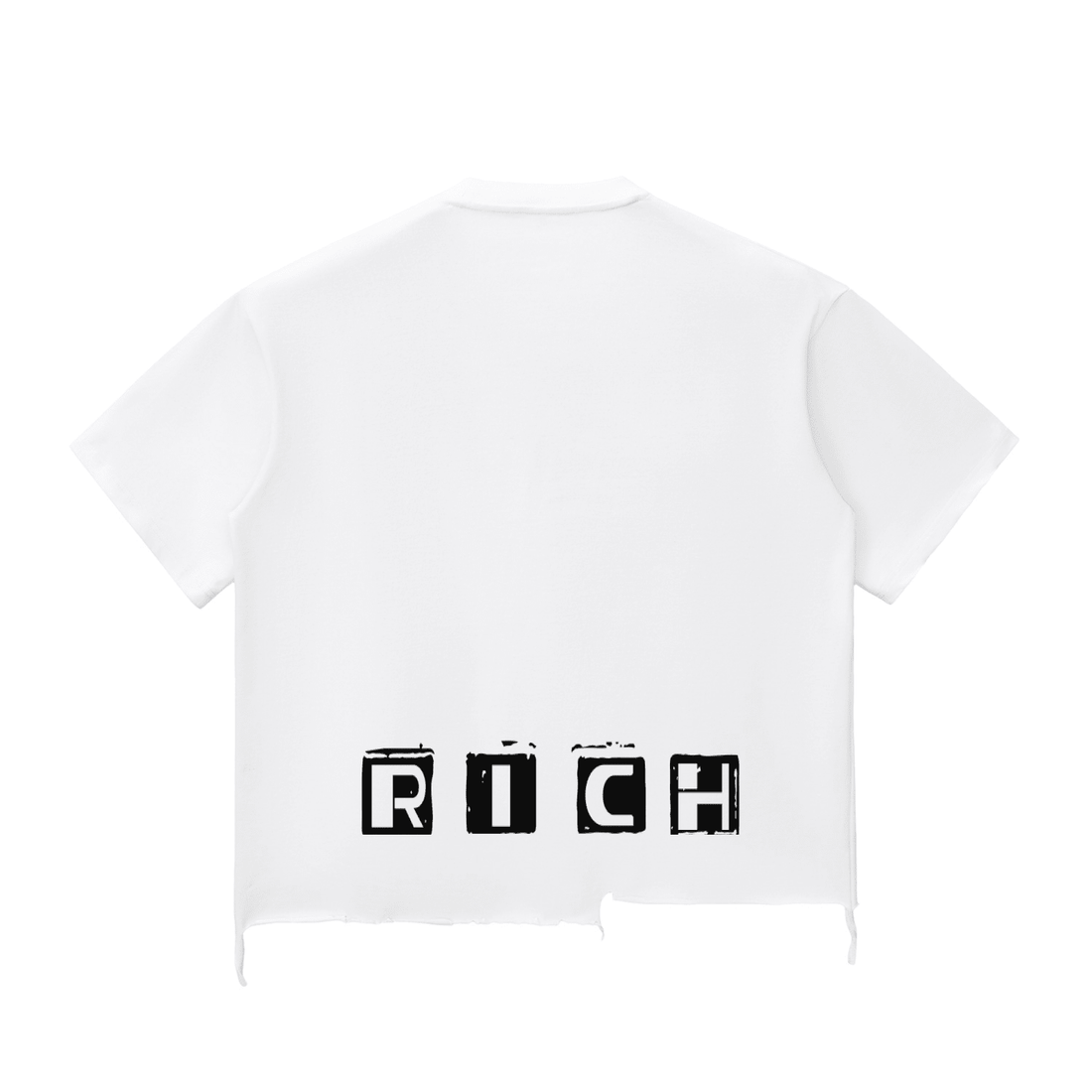 Snow Wash Raw-Hem Boxy T-shirt