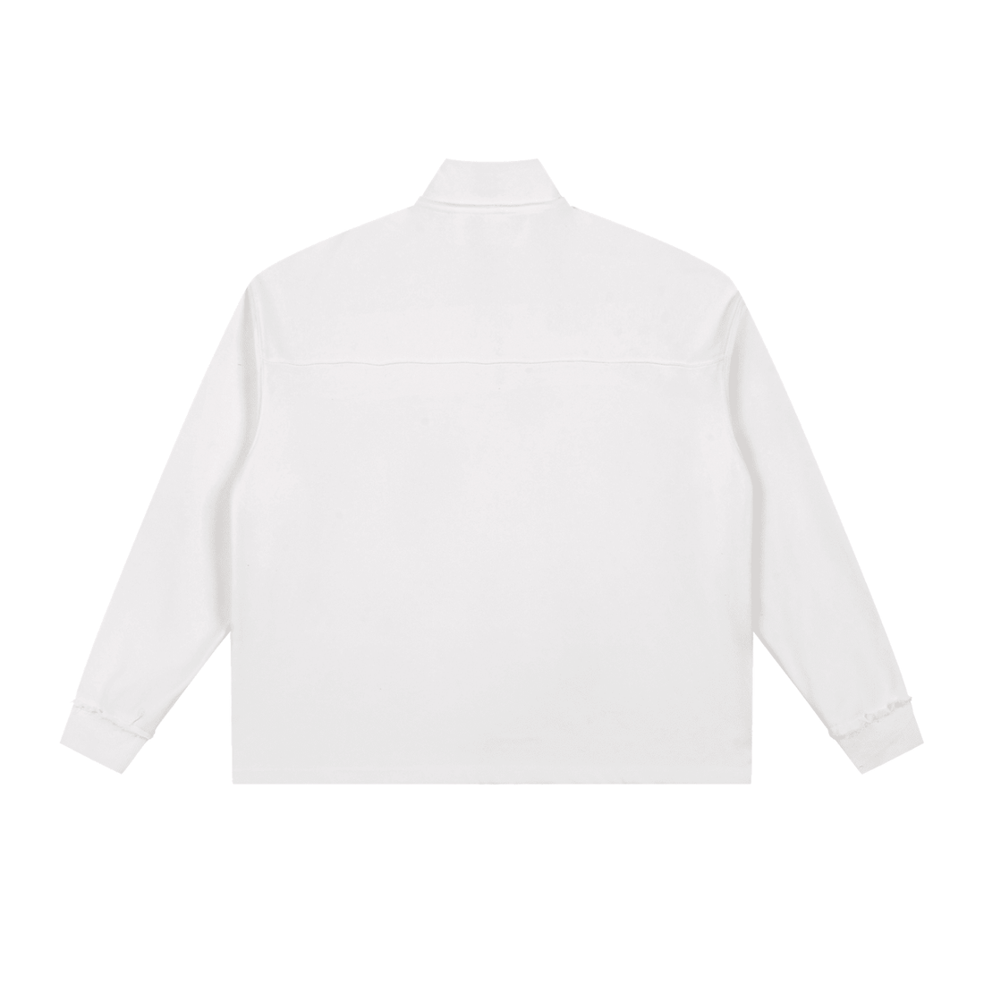 Half-Zip Rolled Edge Fleece Sweatshirt