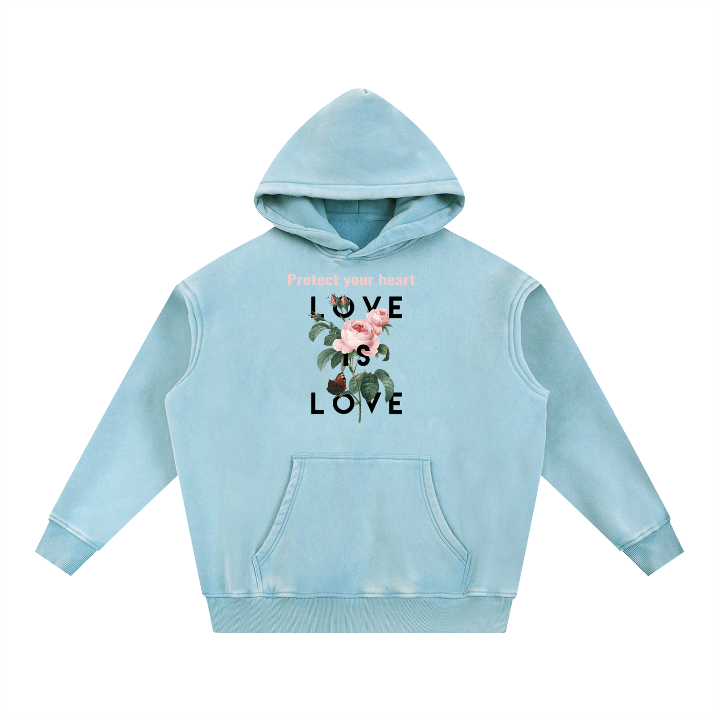 Snow Wash Fleece Oversize Hoodie
