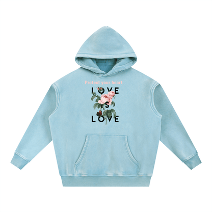 Snow Wash Fleece Oversize Hoodie