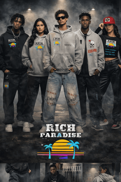 Rich Paradise Sun Fade Frayed Raw Edge Fleece Zip Hoodie