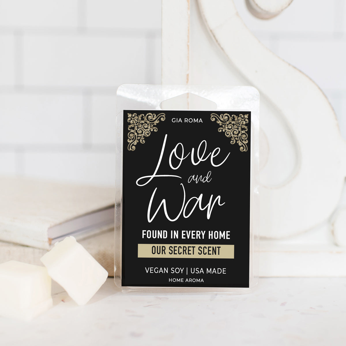 Love And War Scented Candle - Layered Home Fragrance Soy Blend 40hr Burn